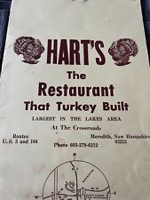 Hart's Restaurant that Turkey Built Meredith NH Menu picture