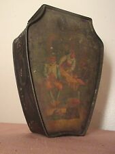 antique 1800's Huntley & Palmers biscuit tole figural embossed tin jar England  picture
