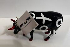 2000 Cow Parade New York City Hugs And Smooches 9176 Black Red White Xoxo picture