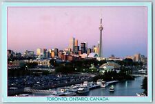 Toronto, Ontario - Twilight is Falling in the City - Vintage Postcard 4x6 picture