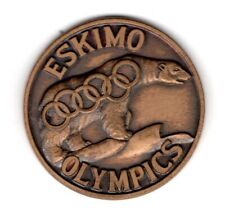 Souvenir, replica medal, ESKIMO OLYMPICS, Polar Bear image, Fairbanks, AK, 1965 picture