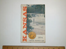 1974 Kansas Official Highway State Map - State Parks & Lakes picture