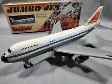Vintage 70´s Tin friction Toy Jumbo Jet 747 AERO PERU Airplane Argentina NOS picture