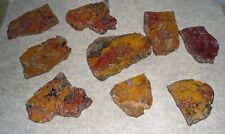 9 small Bright Red & Yellow  Jasper rock slabs picture