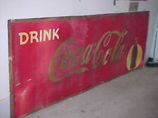 Large 9 1/2 foot long, 43 inches tall--antique coke sign coca cola picture