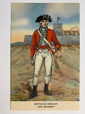 Postcard Fort Ticonderoga - British Battalion Sergeant - Revolutionary War picture