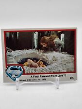 A Final Farewell from Lara 1978 Topps SUPERMAN The Movie #22 VINTAGE DC picture