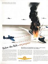 1944 Shell Oil Vintage Print Ad WWII Below The Belt On Purpose Air Sea Battle  picture