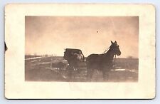 RPPC Horse & Buggy Unknown Location Real Photo picture
