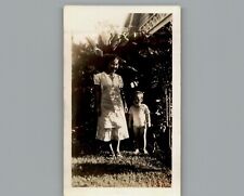 Antique 1940's Nannie & Little Boy - Black & White Photography Photos picture