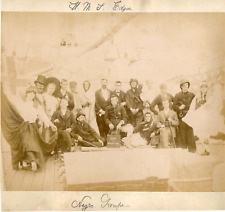 Asia, HMS Edgar, Vintage Albumen Print. 21x27 Circa 189 Albumin Print picture