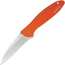 Kershaw K.O. Leek Assisted Open Knife Plain Edge Orange Aluminum Handle 1660OR picture