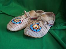 Northern Plains Beaded Beaded Moccasins - Size 12 & Wearable picture