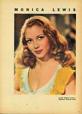 1947 Original Magazine Page Ad Jazz Singer/Actress Monica Lewis picture