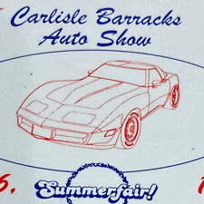 Vintage 1997 Carlisle Barracks Auto Show 1980 Corvette Pennsylvania Metal Plaque picture