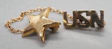 WWII 14K SOLID GOLD Navy Admiral Star Home Front Sweetheart Pins 2.4 Grams picture