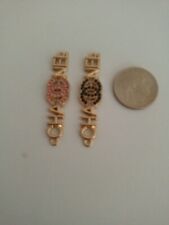 Two Pieces STAMPED Designer Button zipper pull 9*50mm  Gold   tone Chanel  picture
