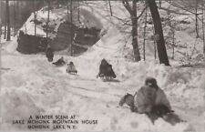 RPPC Postcard Winter Scene Lake Mohonk Mountain House Mohonk Lake NY  picture