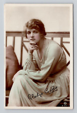 Postcard RPPC Actress Gladys Cooper Signed Tinted, Vintage Real Photo i1 picture
