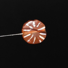 Authentic Ancient Etched Carnelian Bead with Rare Pattern in Good Condition picture
