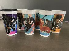 McDonald's, 1992 Batman Returns Plastic Cups (32oz) Set of 6 PENGUIN BATMAN picture