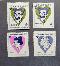 Marx Brothers 1947 Harpo (2)Groucho Chico 4 Stamps Hollywood Comedy Legends picture