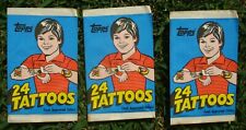 THREE (3) 1981 Topps 24 Tattoos packs Unopened picture