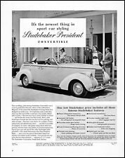 1938 Studebaker Car President Convertible vintage photo print ad L47A picture