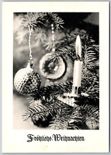 Vtg German Postcard  Frohliche Weihnachten ( Merry Christmas ) Candle tree picture