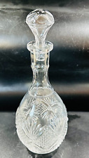 vtg EAPG pressed glass decanter w stopper picture