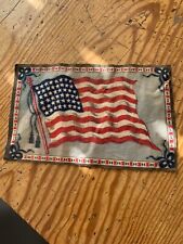 Antique American Flag 48 States Tobacco Cigar Box Felt/Flannel Insert picture