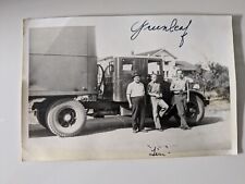Vintage Photograph Three Men & Truck Greenleaf 