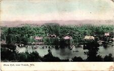 Flora Dell Aerial View near Tomah WI Divided Postcard c1908 picture