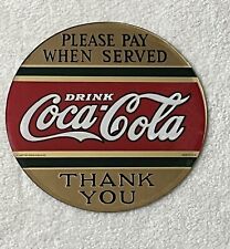 Vintage, 1927 Reverse Painted Glass, Coca-Cola, Coke, Soda, Sign, Ex/Ex+ Cond. picture