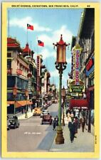 Postcard - Grant Avenue, Chinatown, San Francisco, California, USA picture
