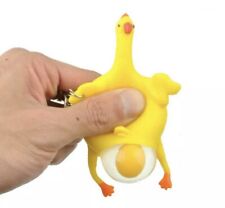 Egg Laying Chicken Squeezable Stress Keychain 2