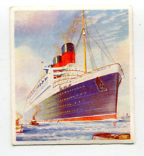 1938 GODFREY PHILLIPS CIGARETTES SHIPS THAT HAVE MADE HISTORY #36 THE QUEEN MARY picture