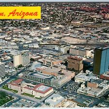 c1960s Tucson AZ Downtown Aerial Birds Eye Court House City Hall Government A241 picture