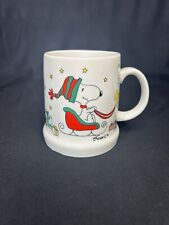 Vtg 1976 Peanuts Snoopy Woodstock Merry Christmas UFS Porcielain In A Sled  picture