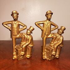 Pair Antique 1920s Mutt & Jeff Cast Iron A. C. Williams Still Coin Banks picture