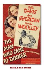 THE 1940'S THE MAN WHO CAME TO DINNER BETE DAVIS OLD MOVIE AD MAGNET picture