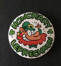 Vintage Pinback HONORARY LEPRECHAUN ☘️ Button Pin Saint Patrick’s Day picture