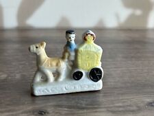 Horse Drawn Carriage Porcelain Miniature Figurine Japan Vintage picture