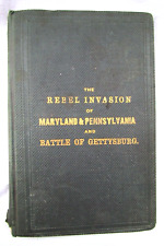 The Rebel Invasion And Battle of Gettysburg With Map M. Jacobs Lippincott 1864 picture