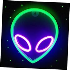  Alien Neon Sign LED Alien Neon Light USB/Battery Operated Cool Purple, Green picture