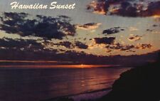 Vintage Postcard Hawaiian Sunset Gorgeous Sight Breathtaking Purple Color Sunset picture