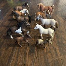 SCHLEICH LOT OF 10 HORSES FIGURINES STALLIONS & PONYS SOME ARE RETIRED Lot5 picture