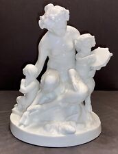 Vtg CAPODIMONTE FIGURINE Clodion SATYRESS & Two Young SATYR'S with INSTRUMENTS picture