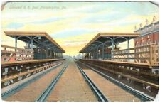 Vtg Postcard Philadelphia PA Pennsylvania Elevated Railroad Bed Station Tracks picture