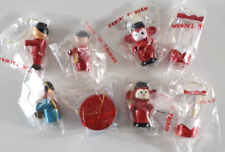 Vintage Wood Christmas Ornaments NEW Monkey Drum Well Angel Taiwan Lot Of 8 picture